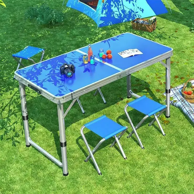 CampMate™ zložljiva aluminijasta miza za kampiranje s 4 stoli