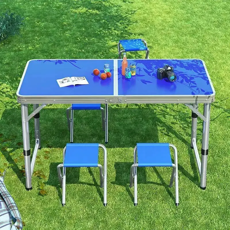 CampMate™ zložljiva aluminijasta miza za kampiranje s 4 stoli