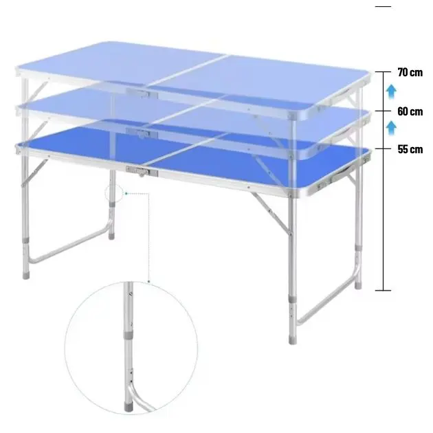 CampMate™ zložljiva aluminijasta miza za kampiranje s 4 stoli
