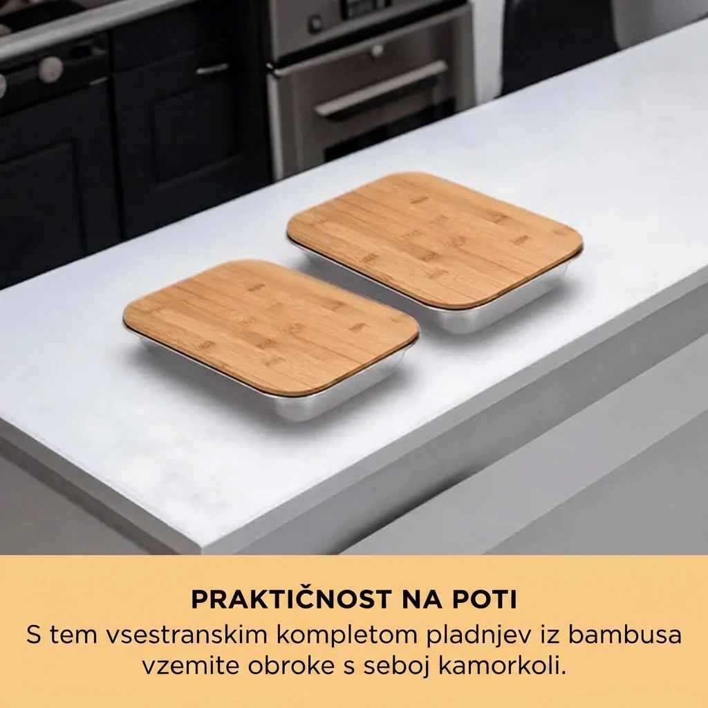 ChopStar™ bambusova deska za rezanje s predali