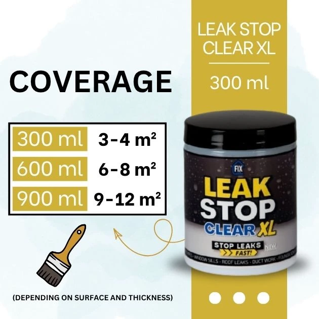 Vodoodporna tesnilna masa Leak Stop Clear XL